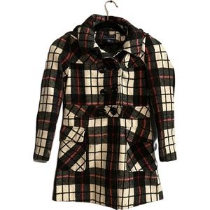 Rothschild Girls Tartan Plaid Button Coat size 10/12